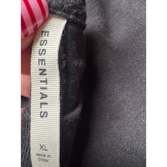 Essentials Fear Of God FOG Oversized Tee Shirt Split Hem Crewneck Black Size XL - Picture 7 of 10